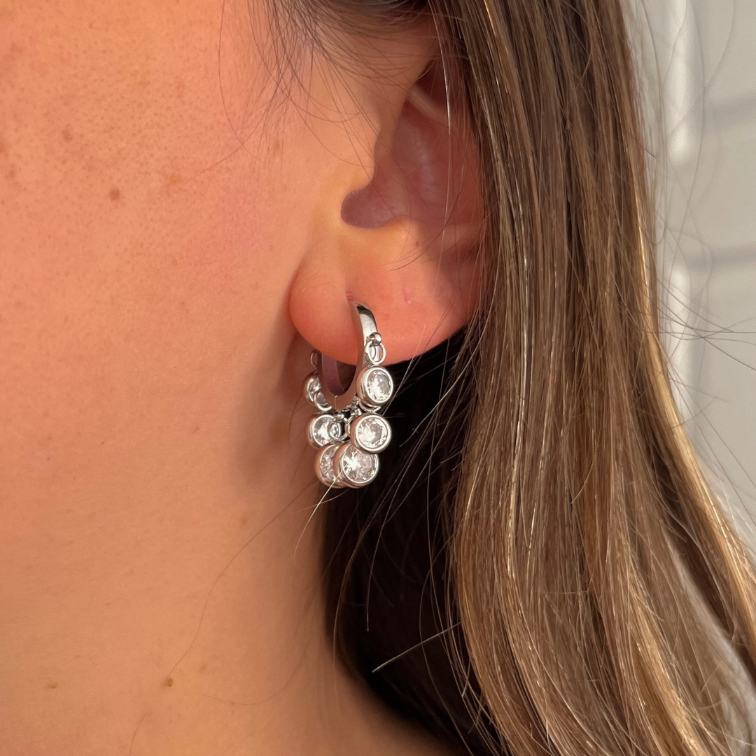 AROS CHARM CIRCON PLATEADO