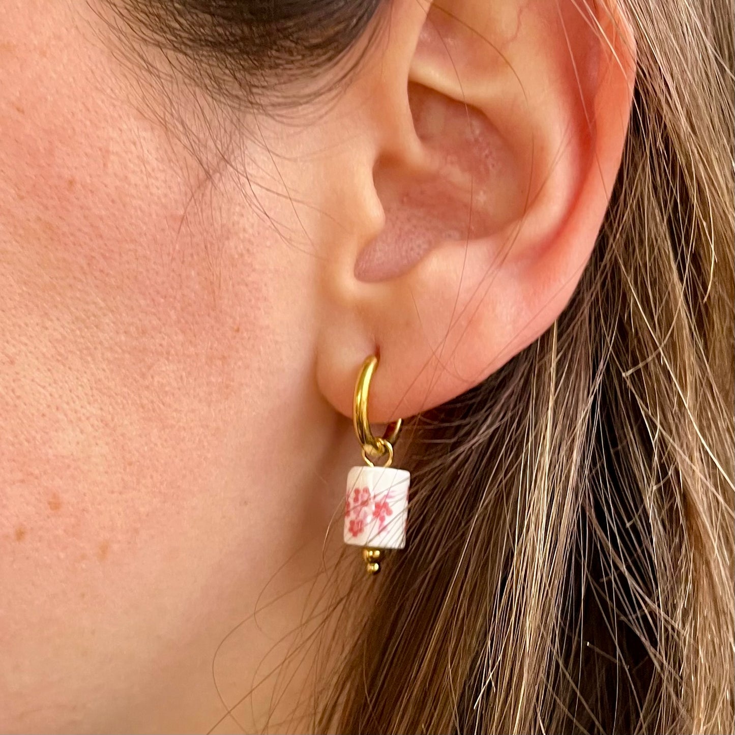 AROS CILINDRO FLOR ROSADA