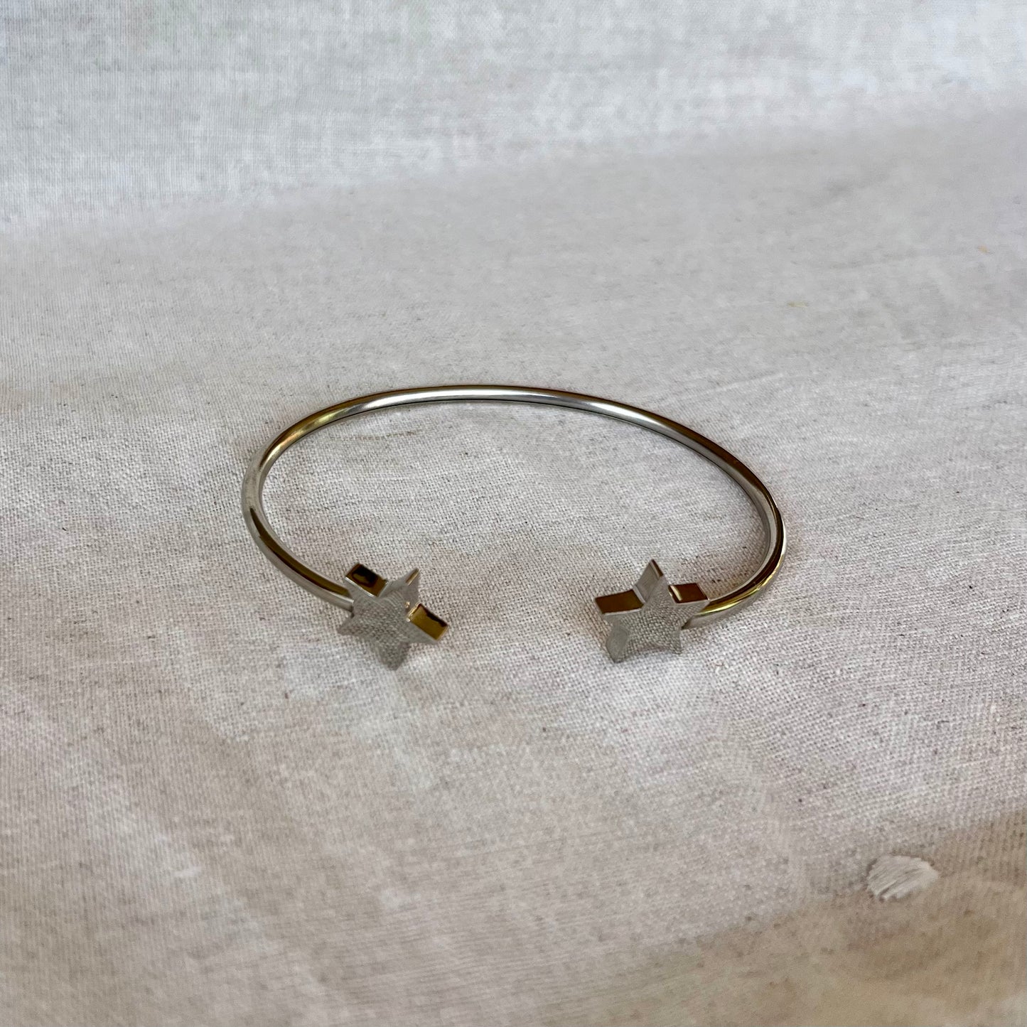 PULSERA ESCLAVA DUO ESTRELLA PLATA