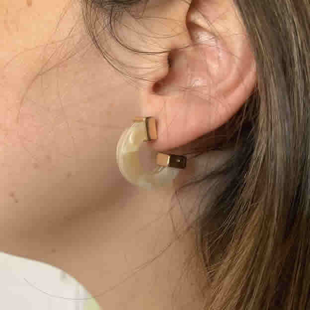 Aros de carey marfil de resina