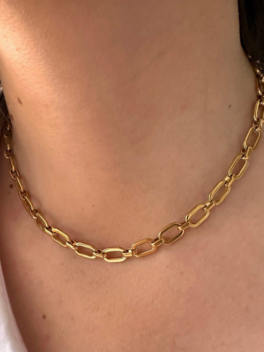 COLLAR ESLABON SUAVE DORADO