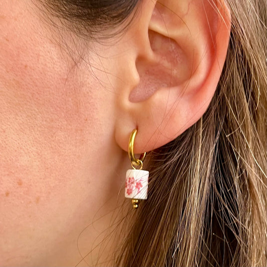 AROS CILINDRO FLOR ROSADA