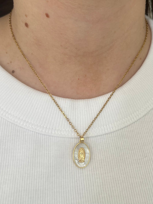 MEDALLA VIRGEN GUADALUPE NACAR ORO
