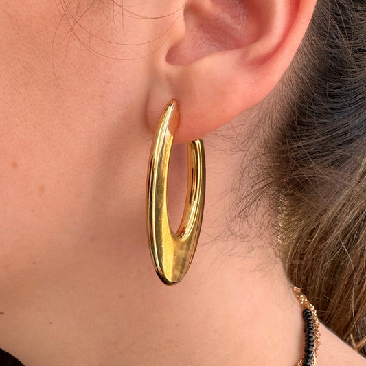 AROS OVALO DORADOS