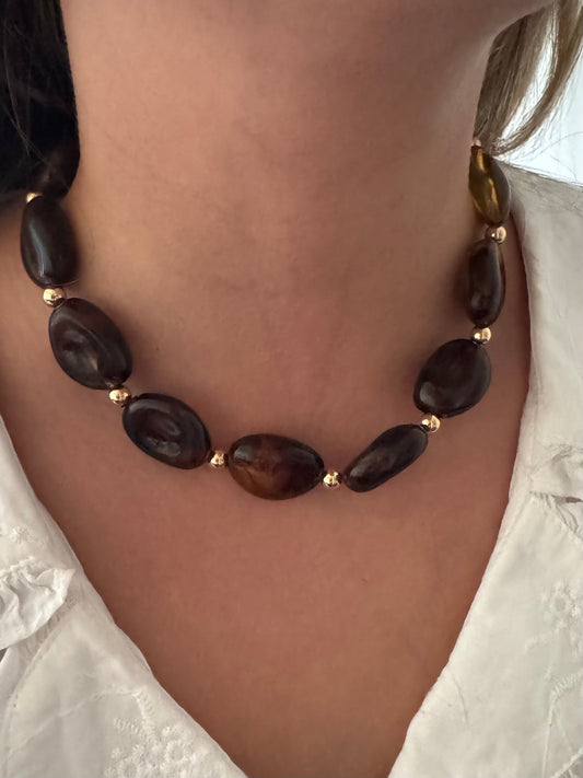 COLLAR AMBAR TIERRA