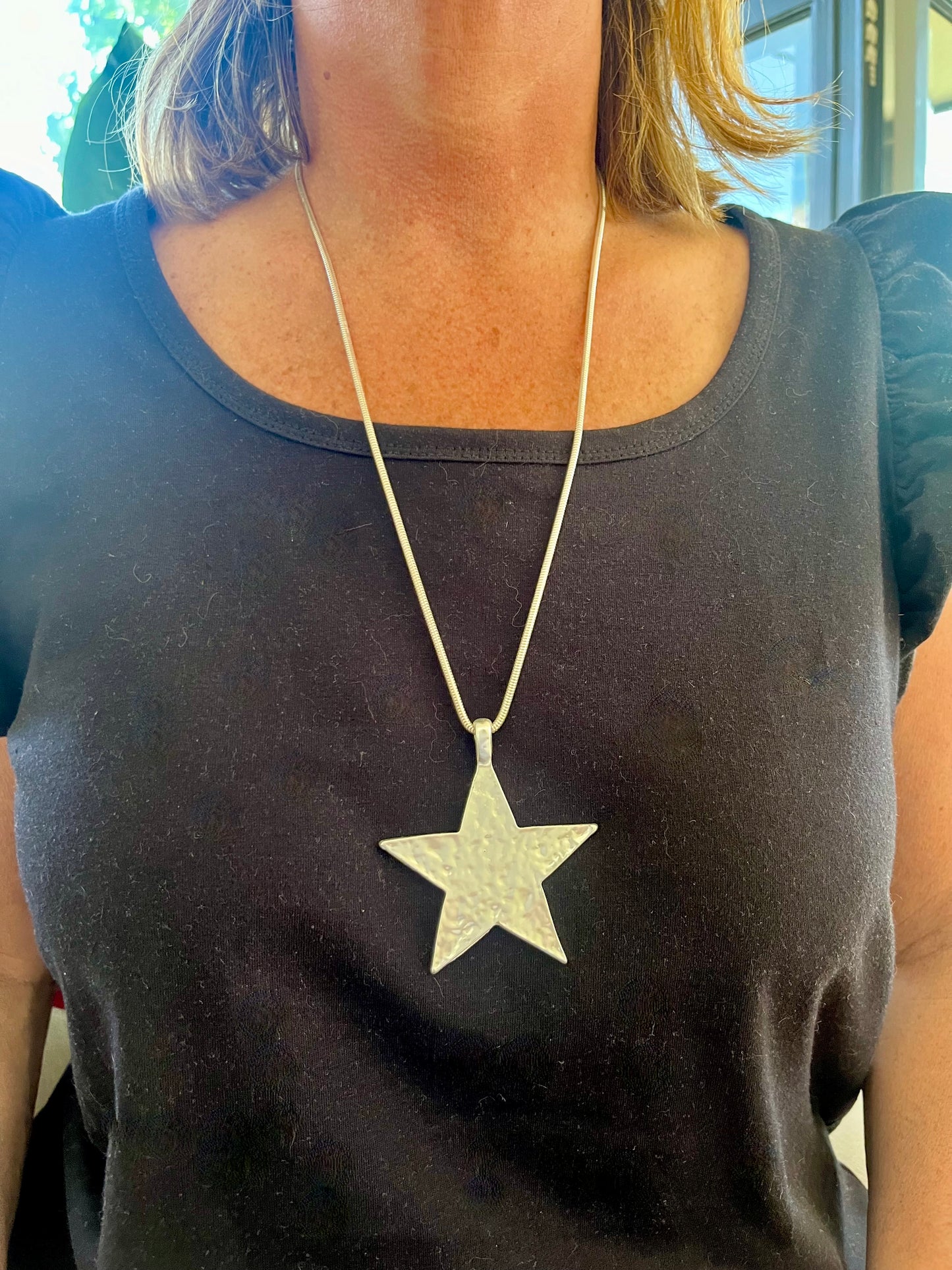 COLLAR ESTRELLA FORJADA PLATA