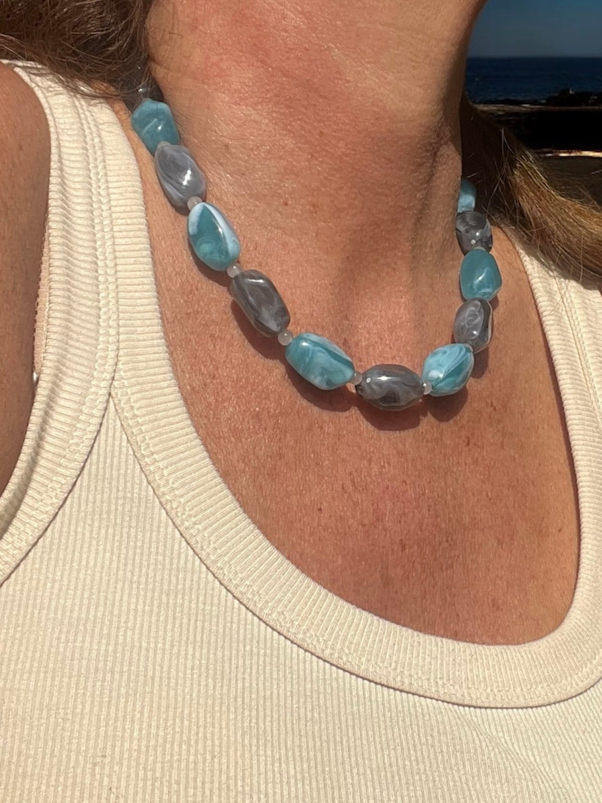 COLLA ONIX Y TURQUESA