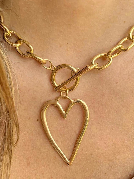 COLLAR CORAZON ANCLA