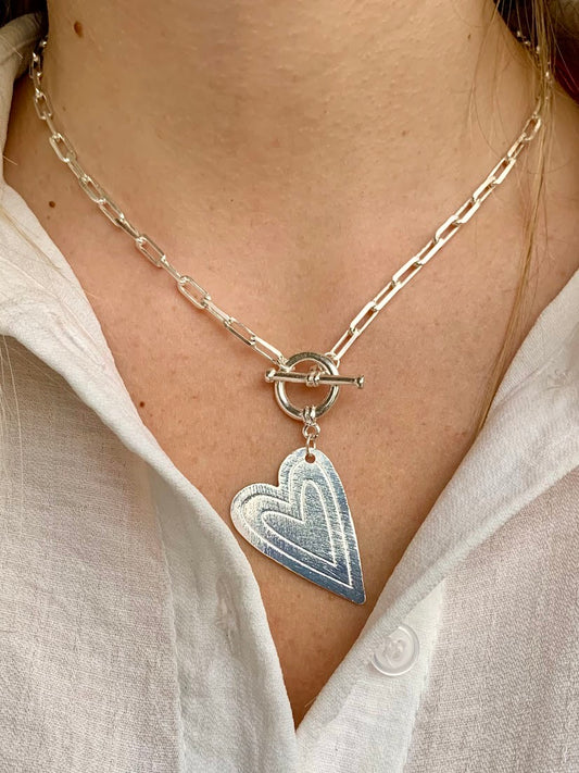 COLLAR CORAZON SUTIL PLATA
