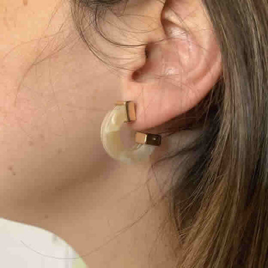 Aros de carey marfil de resina